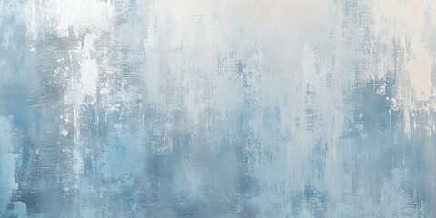 Fototapeta premium Rustic Textured Wall with Color-Washed Technique in Winter Wonderland Palette: Snowy Blue, Icy Silver, and Crystal White