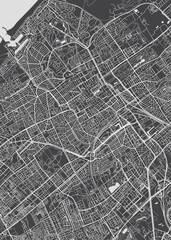City map Hague, monochrome detailed plan, vector illustration