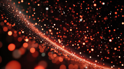 Abstract Background with Red Lights on Dark