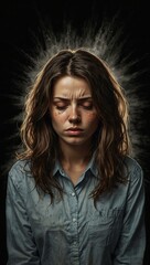 Mental health illustration depicting emotional burnout.