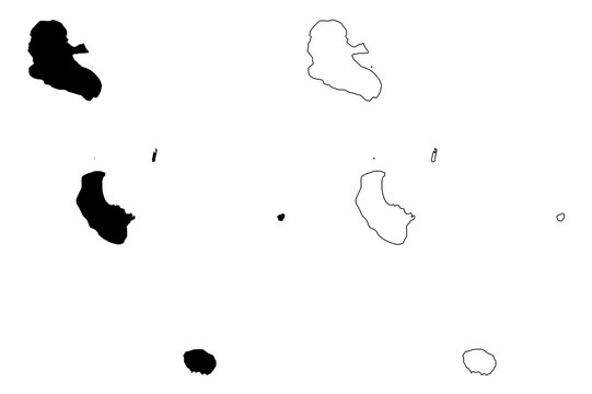 Tafea Province (Republic of Vanuatu, archipelago) map vector illustration, scribble sketch Tanna, Aniwa, Futuna, Erromango, Anatom island map