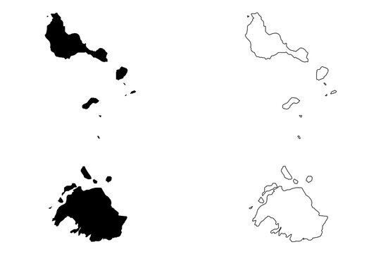 Shefa Province (Republic of Vanuatu, archipelago) map vector illustration, scribble sketch Efate, Shepherd Islands, Epi island map