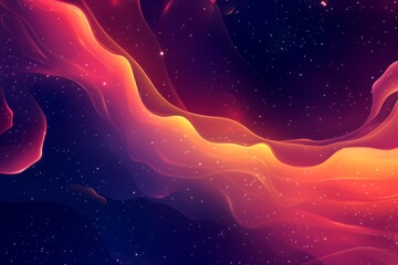 Obraz premium Abstract Wavy Background with Stars