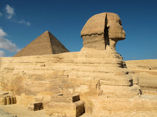 Ancient Egyptian architecture, pyramids, statues, symbols, signs, religion