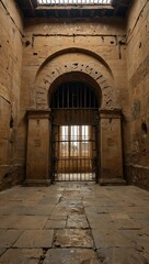Fototapeta premium Old prison in Cairo Citadel, Egypt.