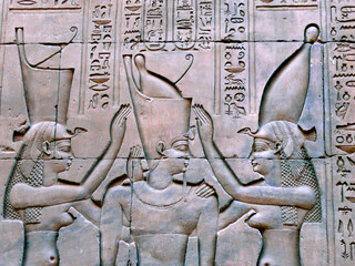 Ancient Egyptian architecture, pyramids, statues, symbols, signs, religion