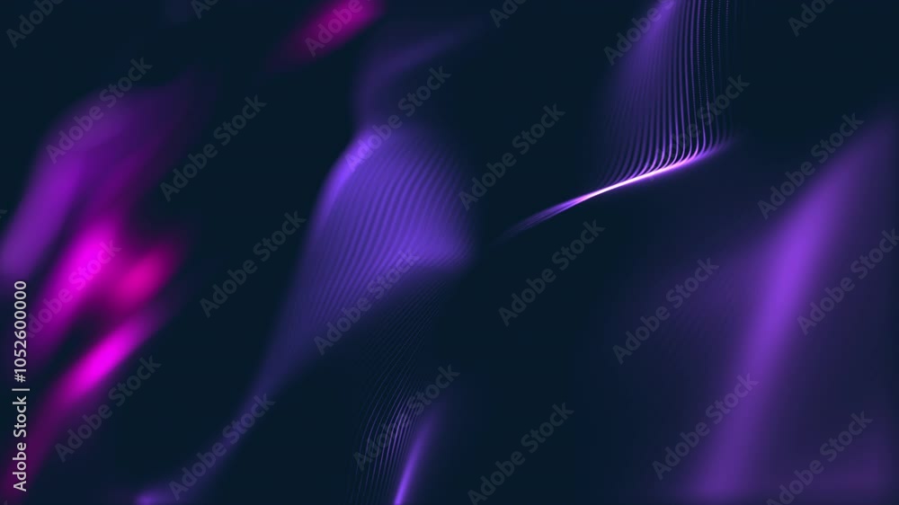 Poster a stunning and vibrant abstract background seamless loop featuring graceful flowing light patterns