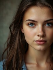 Obraz premium Portrait of a beautiful young woman.