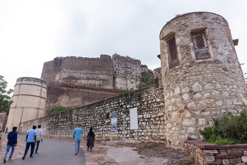 Architecture view of mehrangarh fort at jodhpur