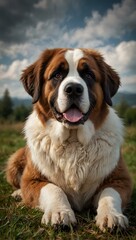 Saint Bernard dog.