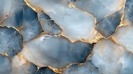 Obraz premium Abstract blue and gold marble texture background.