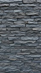 Obraz premium Slate stone wall texture in shades of gray and black with rough stacked layers