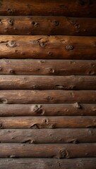 Naklejka premium Rustic wooden beams with visible grain and knots