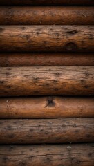 Fototapeta premium Rustic wooden beams with visible grain and knots