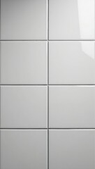Polished gray tile floor with grid pattern and glossy reflection
