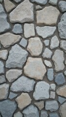 Obraz premium Rustic stone paved floor with irregular gray stones