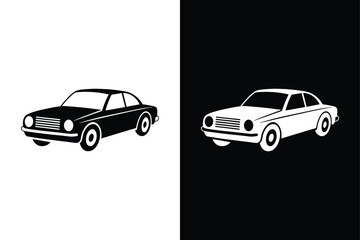 Car silhouette vector art  icon silhouette vector illustration white background.