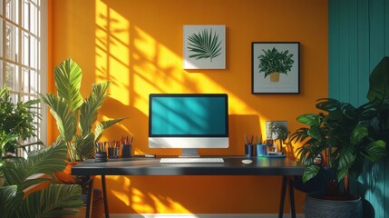 Digital mockup of a website homepage, highlighting user-friendly design and vibrant visuals that convey the brand's unique personality.