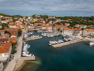 Croatia - Sali - Dalmatia - beautiful drone photo of the city of Sali
