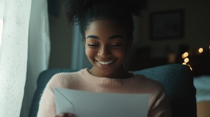 Woman Engrossed in Letter Writing