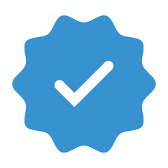 Social media and Profile Verified badge icon. Check and Approved, Accept, Instagram verified badge icon. vector illustration.