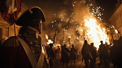 Historical recreation of the French revolution