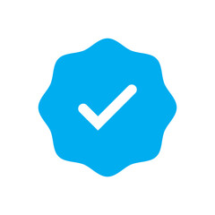 Social media and Profile Verified badge icon. Check and Approved, Accept, Instagram verified badge icon. vector illustration.
