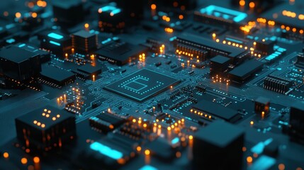 Obraz premium Exploring the Intricate World of Circuit Boards: A Close-Up Look at Technology's Inner Workings