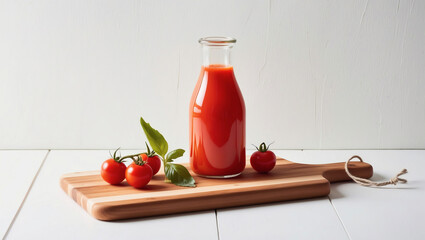Fresh homemade natural tomato juice