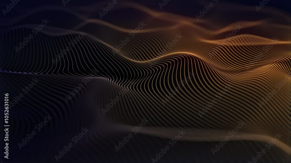 Poster golden abstract background seamless loop waves a stunning piece of digital art representing captivat