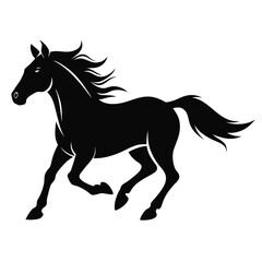 silhouette of a horse