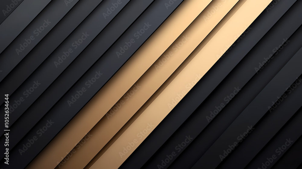 Poster striking diagonal layers in a sleek tech-inspired background design with gold and black gradients