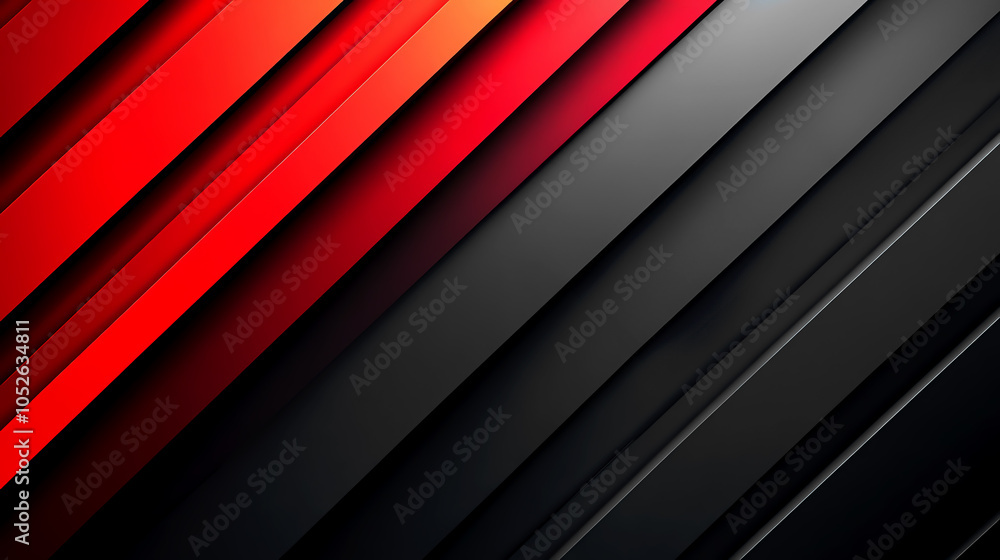Aufkleber striking gradient lines in bold red and black create a dynamic tech-inspired visual