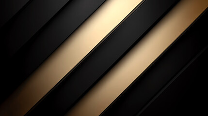 Sleek Black and Gold Backdrop With Diagonal Lines and Modern Gradients