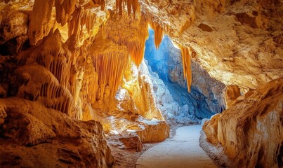 Explore a Mystical Cave with Stalactites and Stalagmites