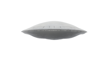 Alien Spaceship or UFO on White Background,