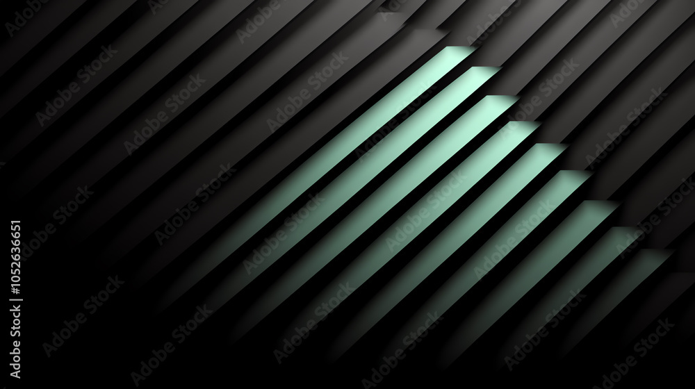 Poster modern abstract design with dynamic tech lines and gradients in a sleek dark setting