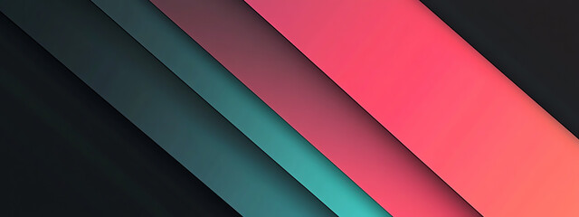 Fototapeta premium A Vibrant Blend of Gradient Colors and Tech-Inspired Lines Across a Sleek Dark Background