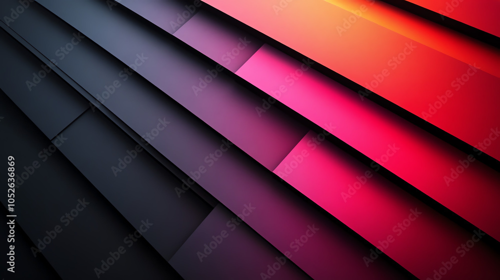 Poster geometric layers of gradient tech background creating dynamic visual depth and engaging aesthetic