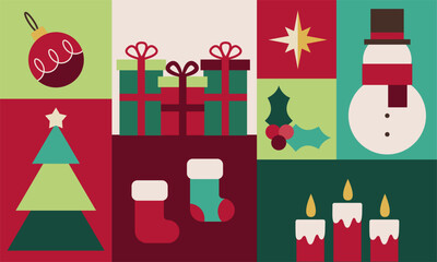 Geometric christmas background