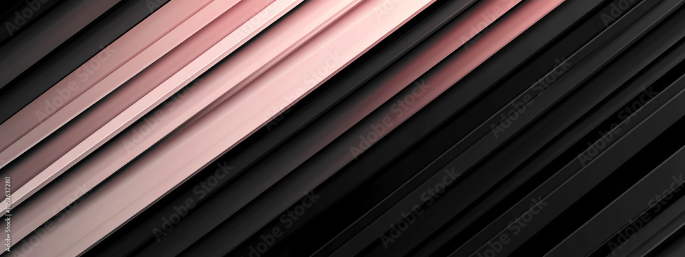 Poster Dynamic Tech-Inspired Background With Gradient Lines Flowing in Various Shades of Pink and Black