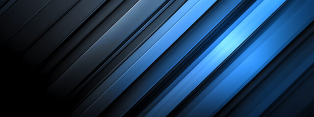 Obraz premium Sleek Blue Diagonal Lines Form a Modern Tech-Inspired Background With Gradients and Shadows