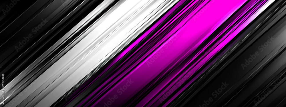 Poster dynamic tech-inspired lines in a gradient of pink, white, and black create a modern background