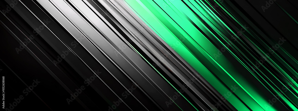Aufkleber dynamic green and black tech lines creating a modern background for innovative designs