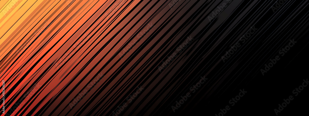 Poster dynamic gradient lines create a modern tech-inspired backdrop blending warm hues and dark tones