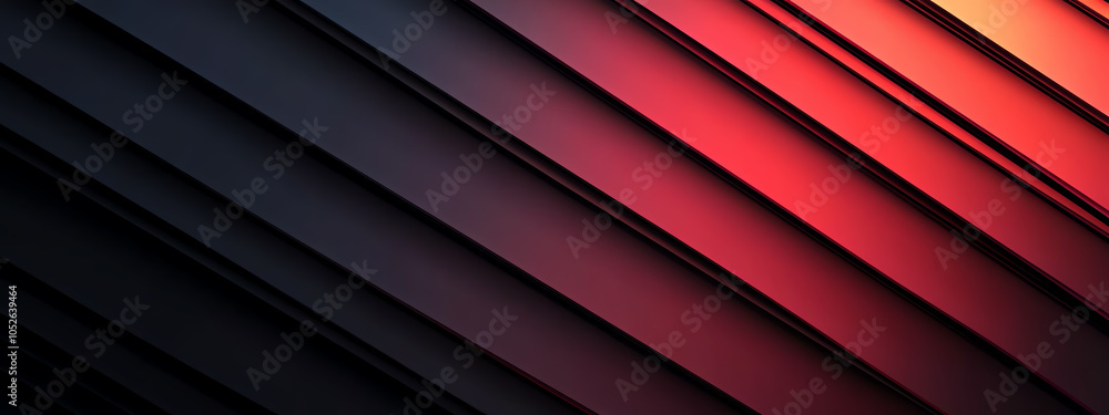 Poster dynamic red and black tech lines creating a striking visual effect in a modern digital landscape