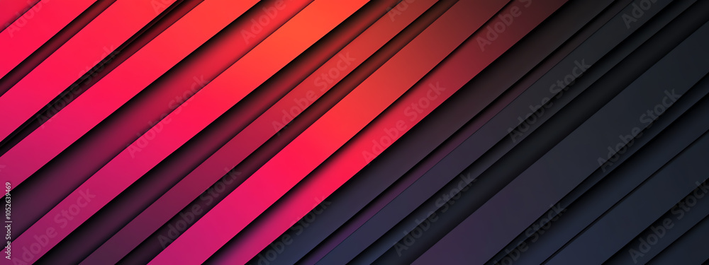Poster dynamic gradient lines in a tech-inspired design blending red and black hues for a modern aesthetic