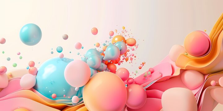 Dynamic Colorful Abstract Bubbles Background