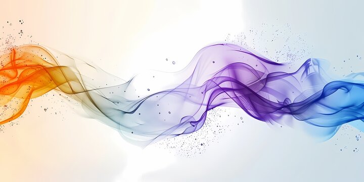 Colorful fluid waves in a soft gradient background