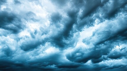 Obraz premium Dark Storm Clouds Forming in the Sky, Dramatic Weather, Cloudscape Photography